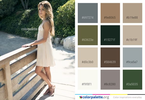Fashion Model Human Hair Color Dress Color Palette