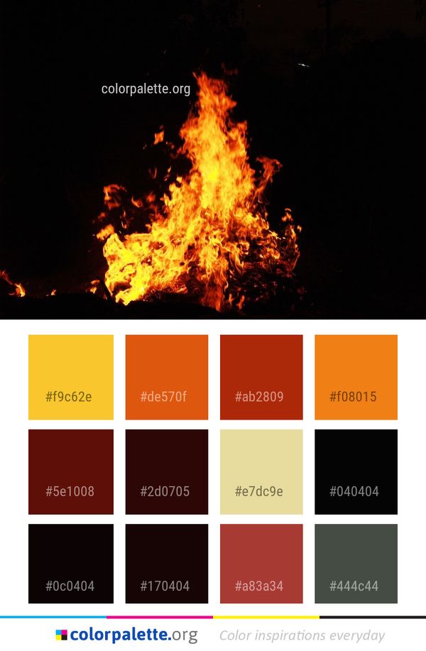 Fire Flame Bonfire Color Palette
