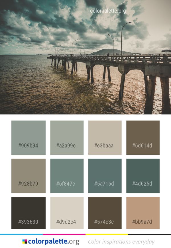 Pier Sea Sky Color Palette