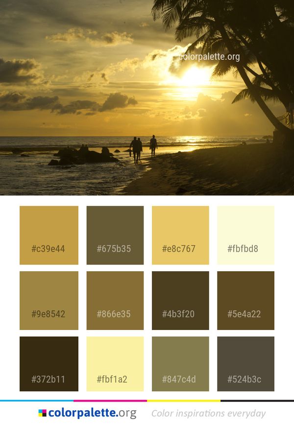 Sea Sky Sunset Color Palette