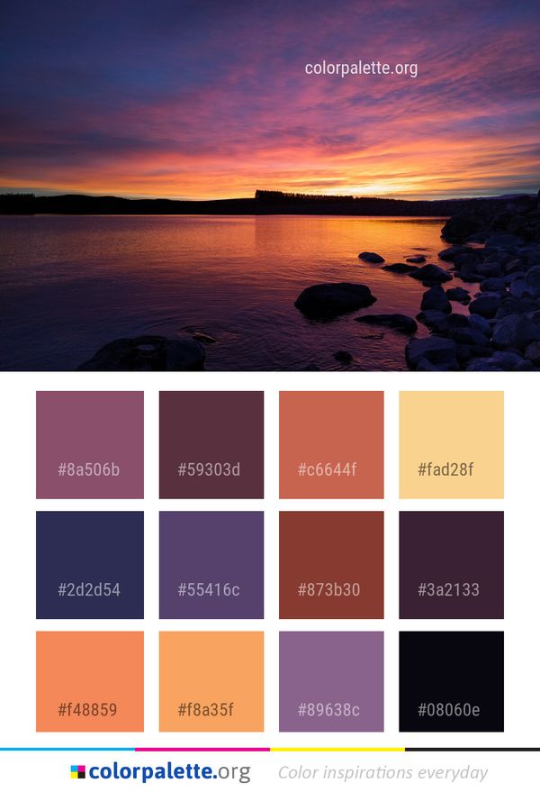 Sky Horizon Sunset Color Palette