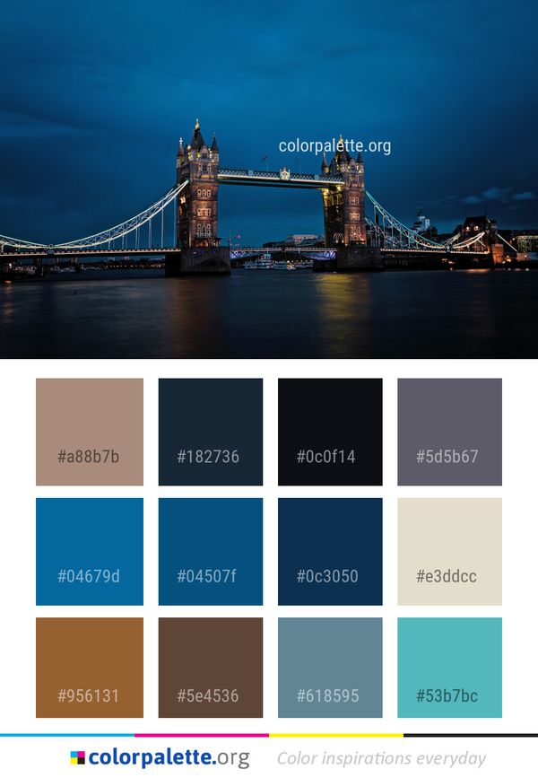 Bridge Cityscape Landmark Color Palette