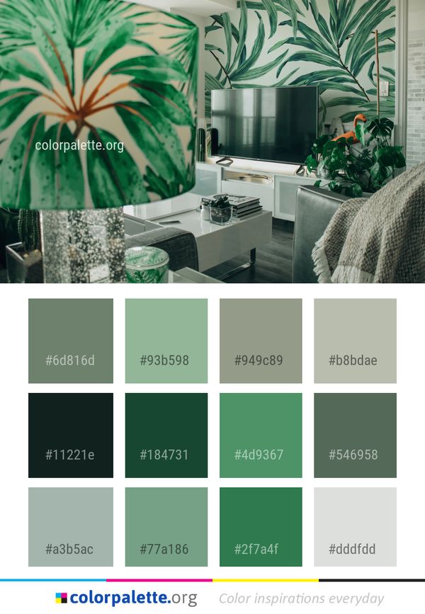 Green Room Interior Design Color Palette