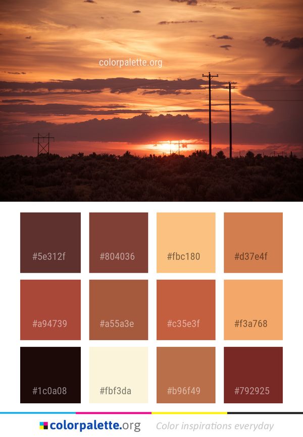 Sky Afterglow Sunset Color Palette