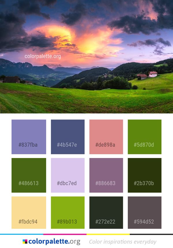 Sky Nature Highland Color Palette