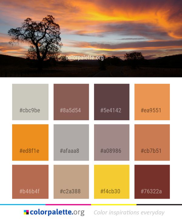 Sky Red At Morning Afterglow Color Palette
