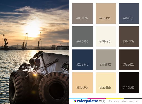 Sky Water Sunset Color Palette