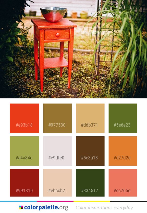 Table Furniture Tree Color Palette