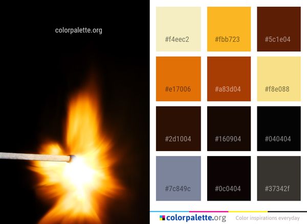 Flame Fire Heat Color Palette