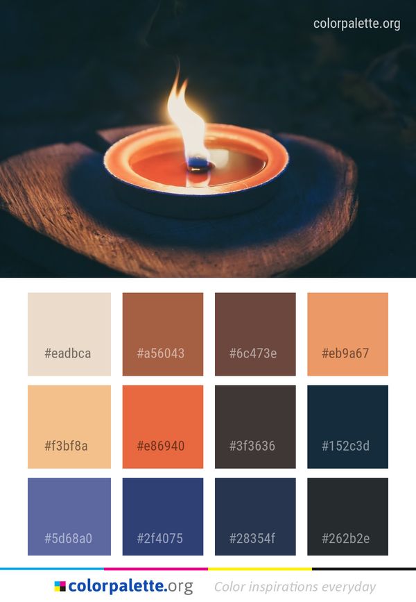 Flame Light Water Color Palette