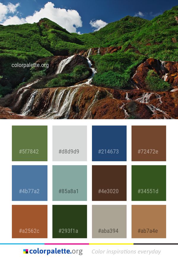 Nature Vegetation Water Color Palette