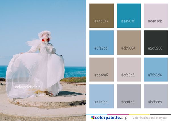 Sea Vacation Dress Color Palette