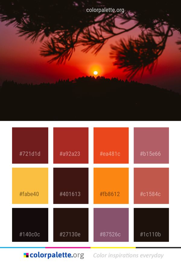 Sky Nature Sunset Color Palette
