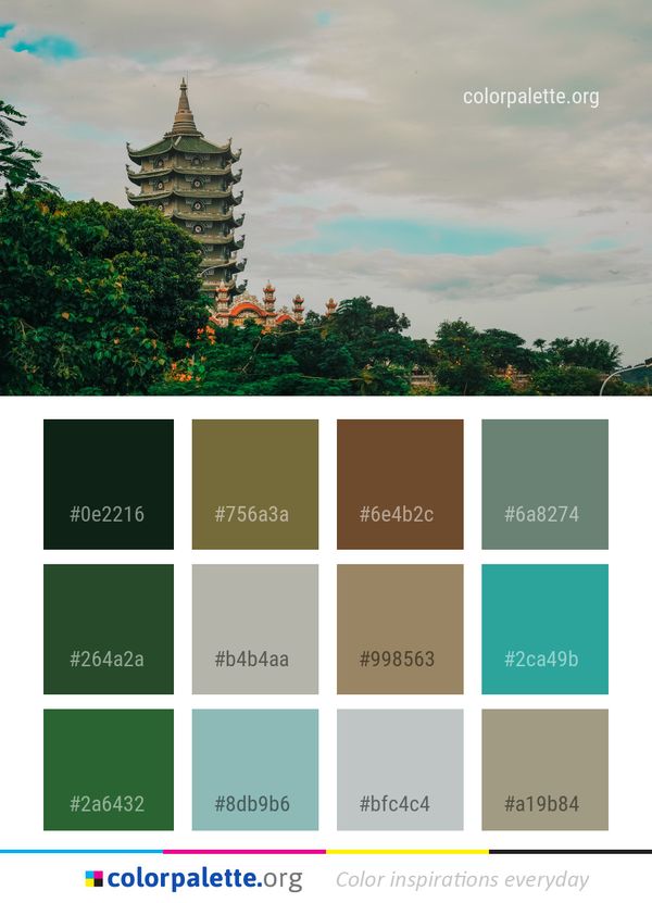 Sky Pagoda Landmark Color Palette