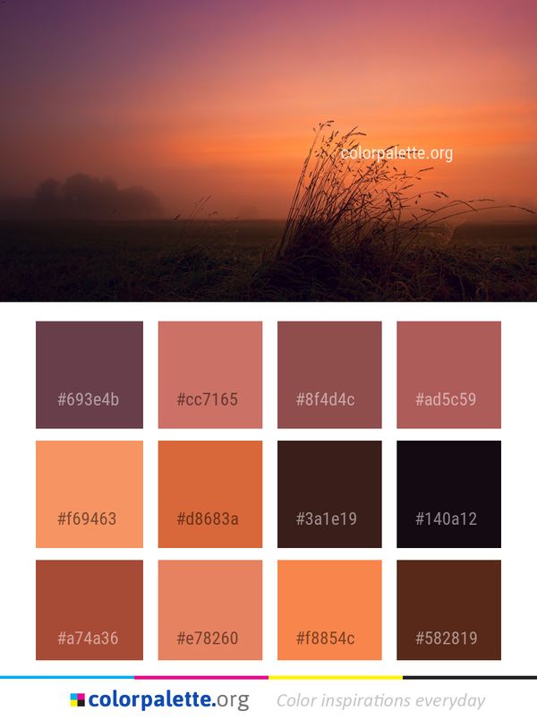 Sky Red At Morning Afterglow Color Palette