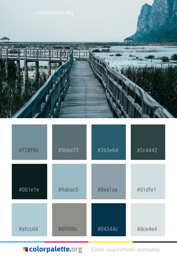 Water Sky Boardwalk Color Palette