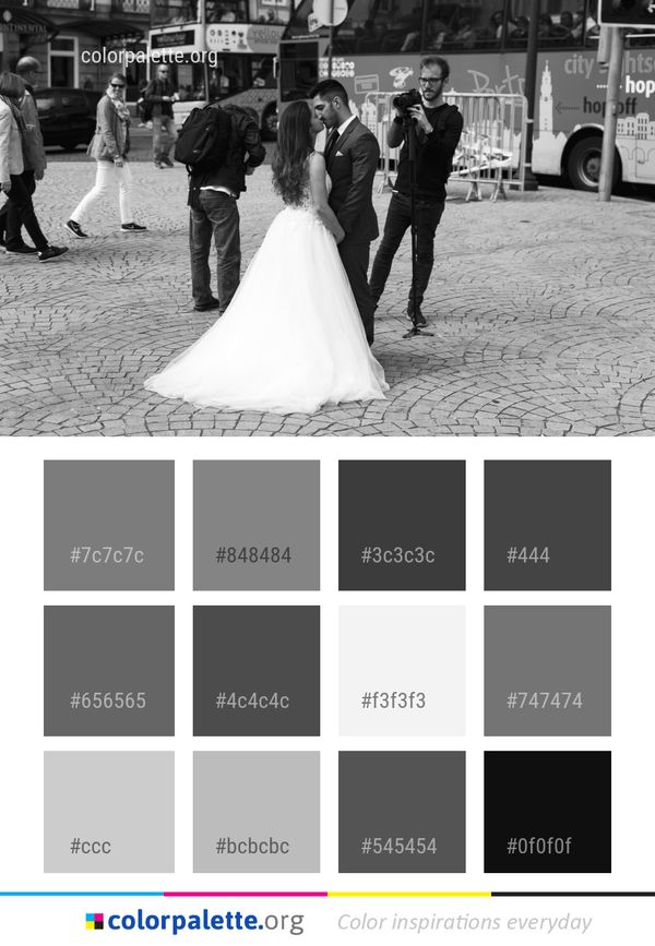 Woman Photograph Black Color Palette
