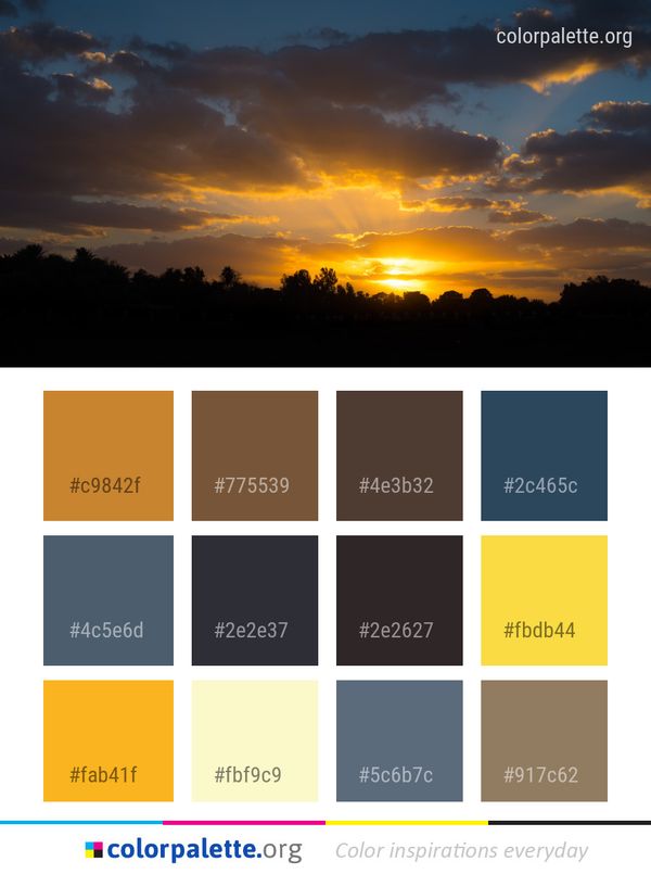Sky Afterglow Sunset Color Palette