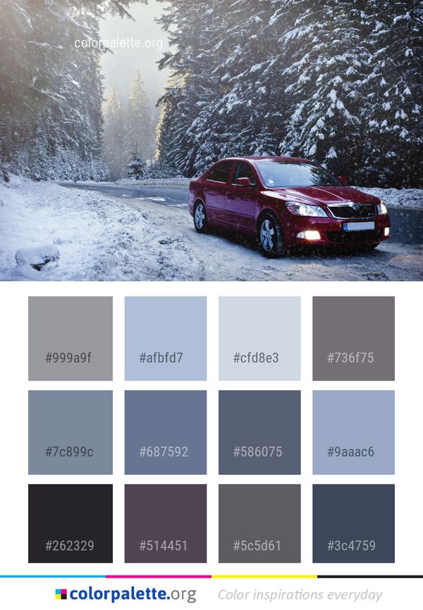 Snow Motor Vehicle Car Color Palette