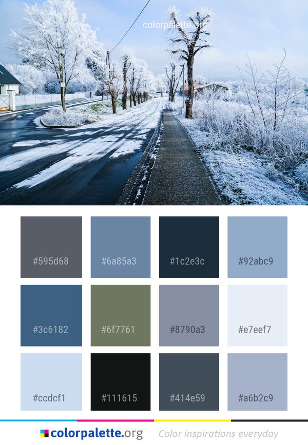 Snow Winter Sky Color Palette