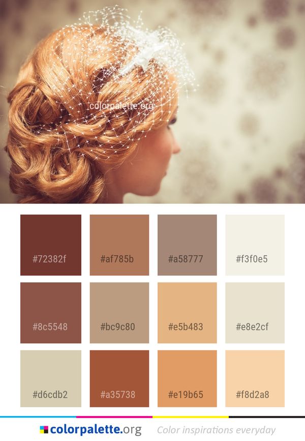 Hair Bride Headpiece Color Palette