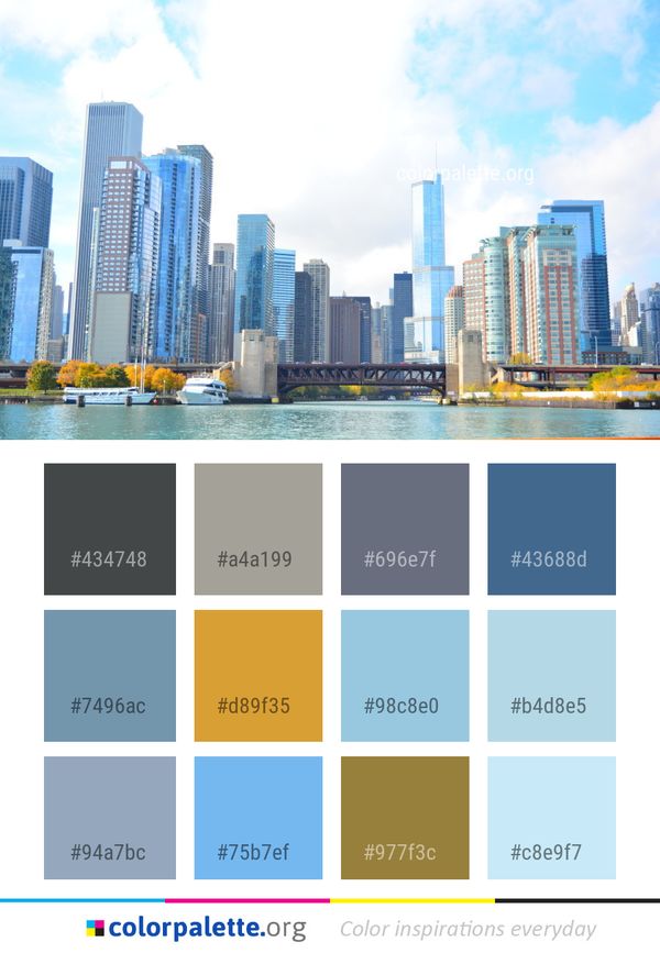 Metropolitan Area City Skyscraper Color Palette