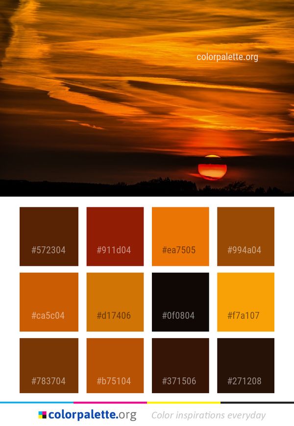 Sky Afterglow Red At Morning Color Palette