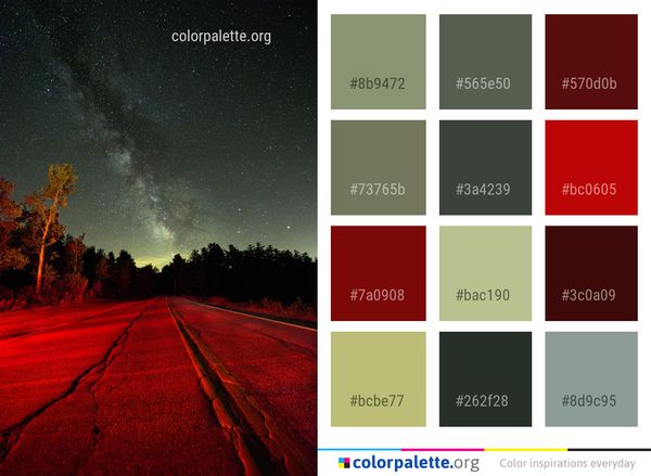 Sky Nature Red Color Palette