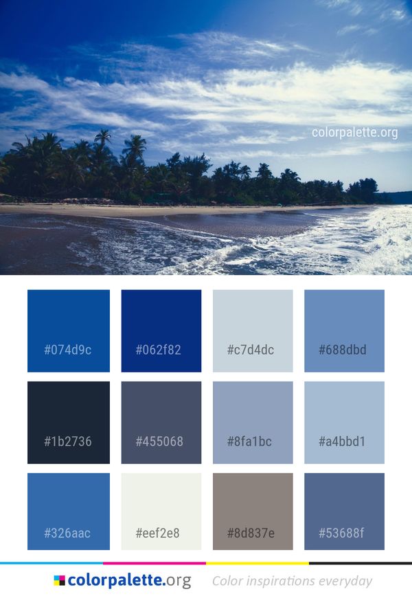 Sky Sea Coastal And Oceanic Landforms Color Palette