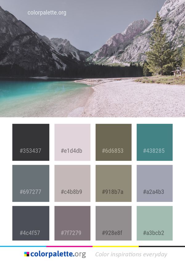 Wilderness Mountain Lake Color Palette