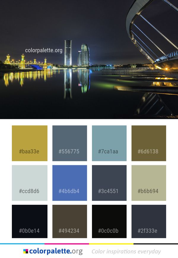 Cityscape Reflection Metropolitan Area Color Palette