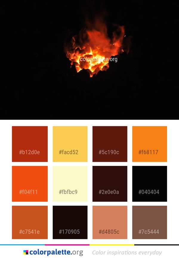 Fire Flame Heat Color Palette