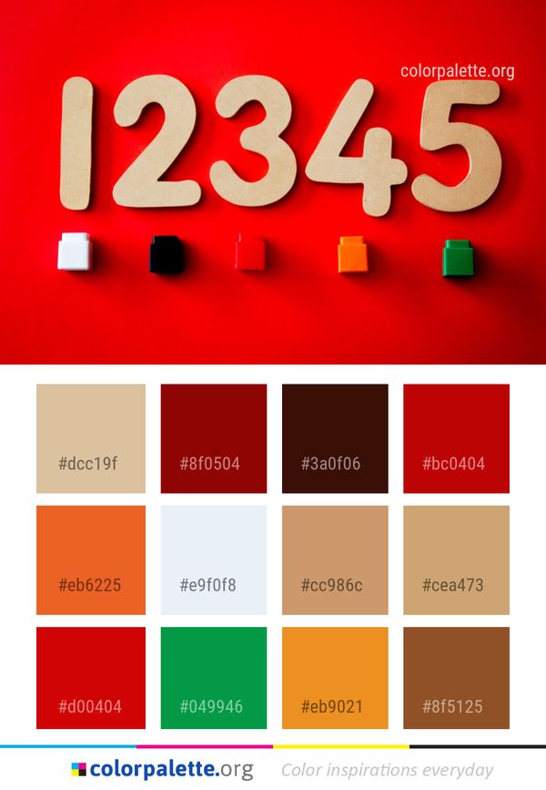 Red Text Font Color Palette