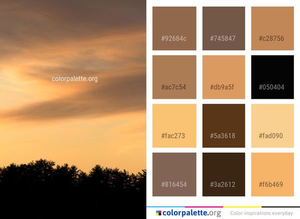 Sky Afterglow Red At Morning Color Palette