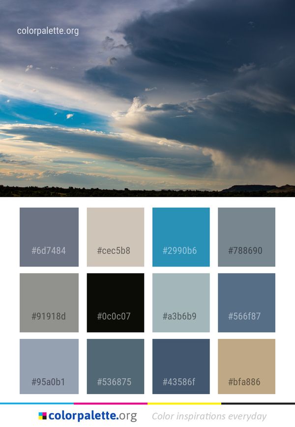 Sky Cloud Atmosphere Color Palette