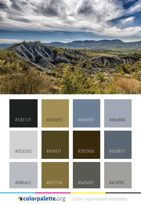 Sky Cloud Mountainous Landforms Color Palette