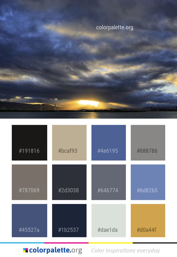 Sky Horizon Cloud Color Palette
