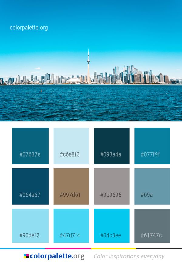 Skyline City Daytime Color Palette