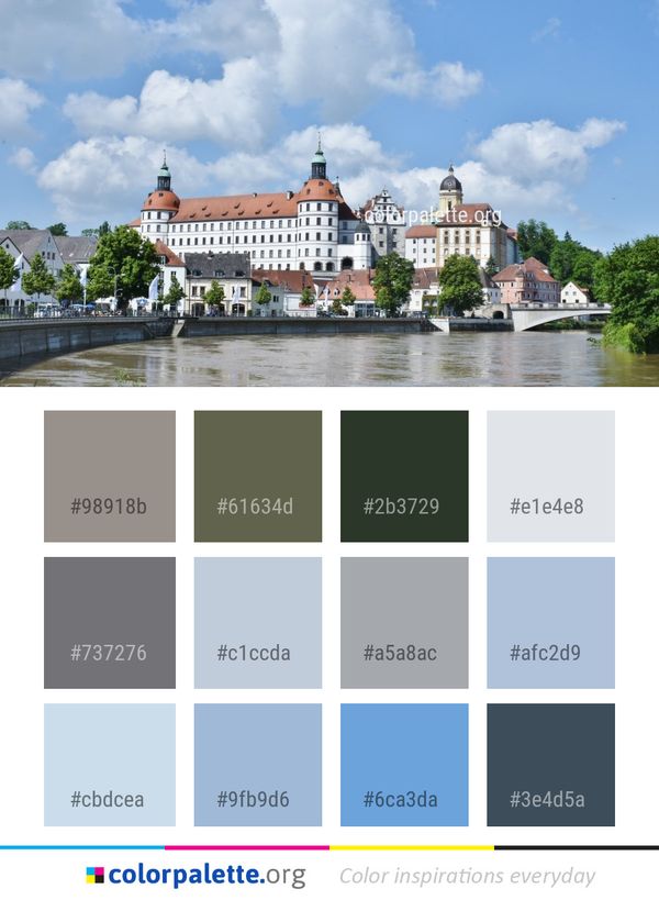 Waterway River Sky Color Palette
