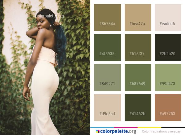 Beauty Lady Photo Shoot Color Palette