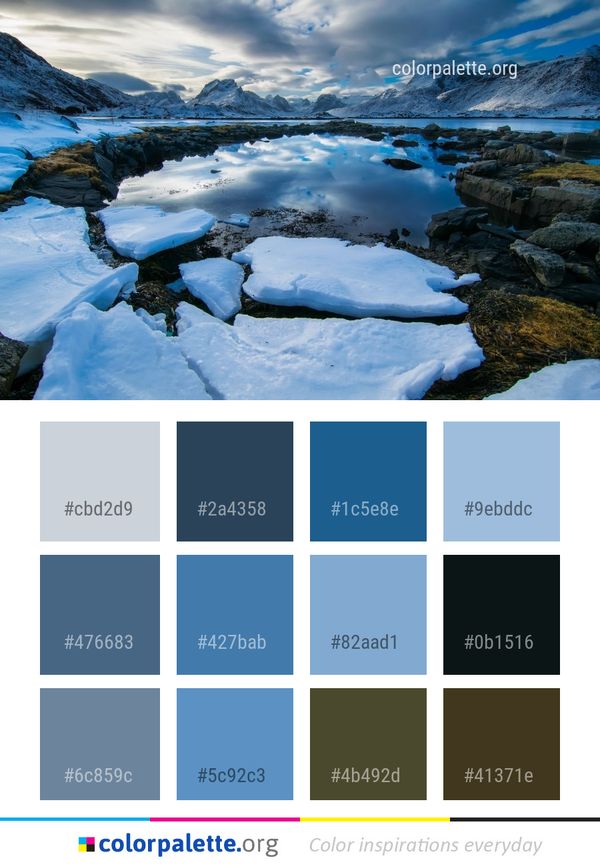 Nature Reflection Water Color Palette