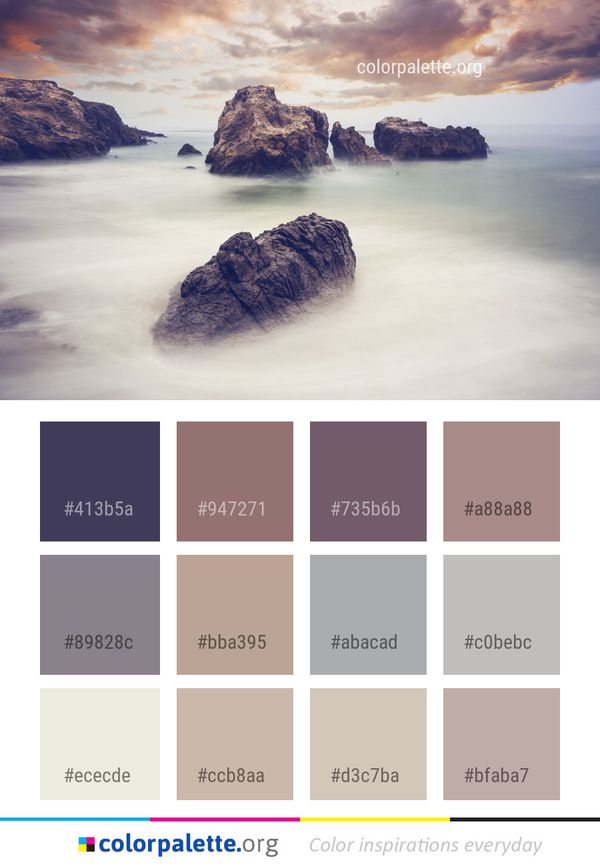 Sea Sky Rock Color Palette