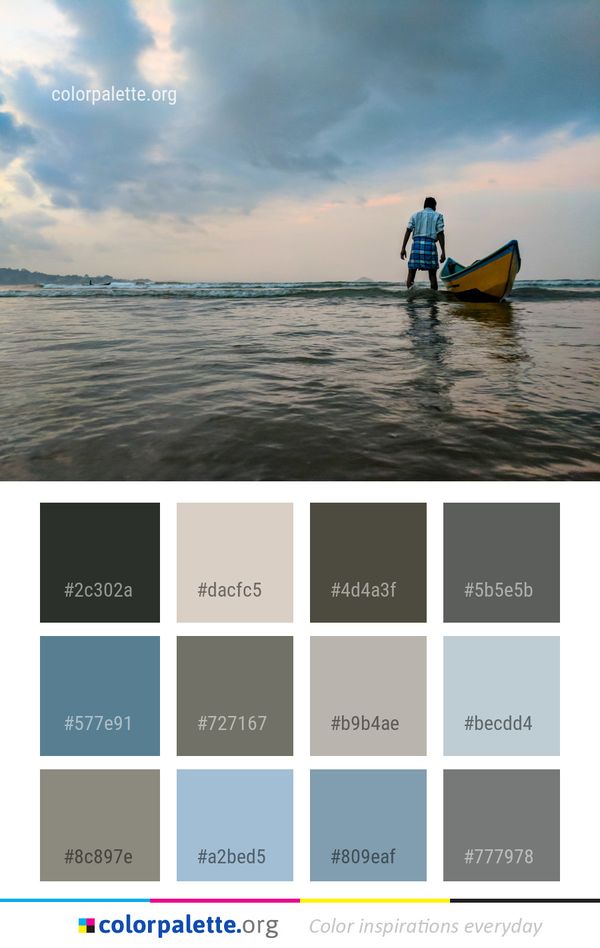 Sea Sky Water Color Palette