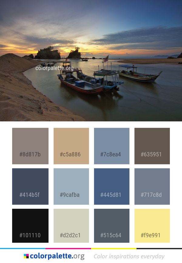 Sky Body Of Water Reflection Color Palette