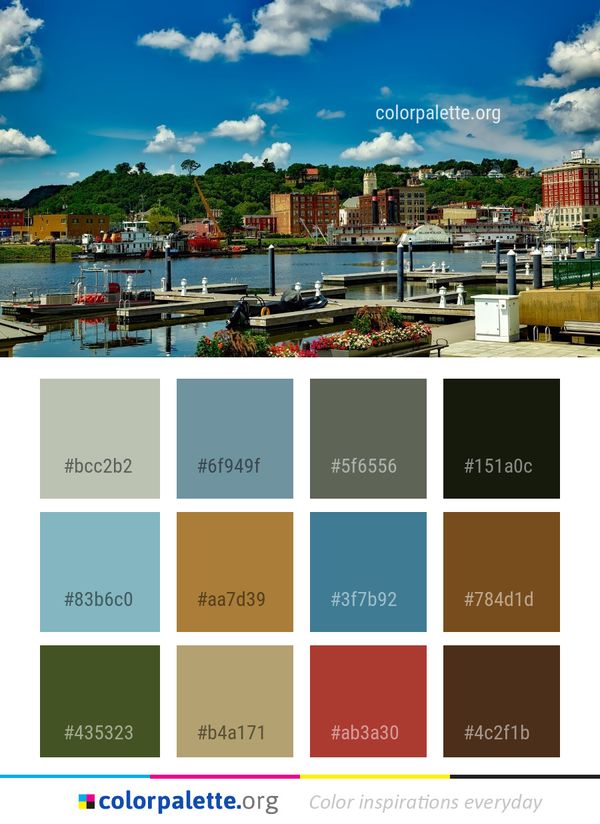 Sky Waterway Cloud Color Palette