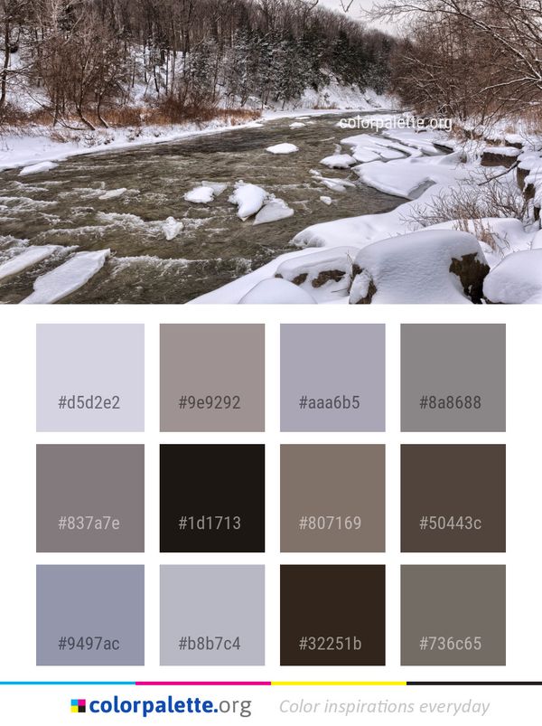 Snow Winter Water Color Palette