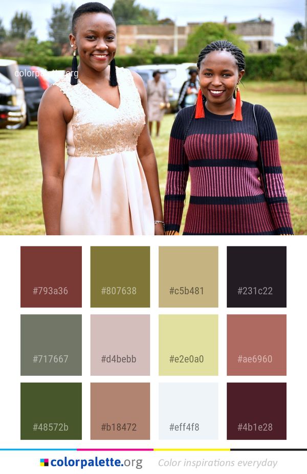 Woman Girl Smile Color Palette