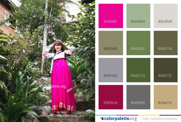 Clothing Pink Plant Color Palette