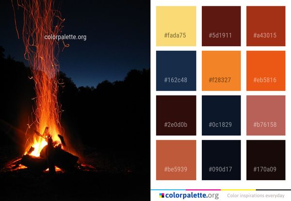 Fire Flame Bonfire Color Palette