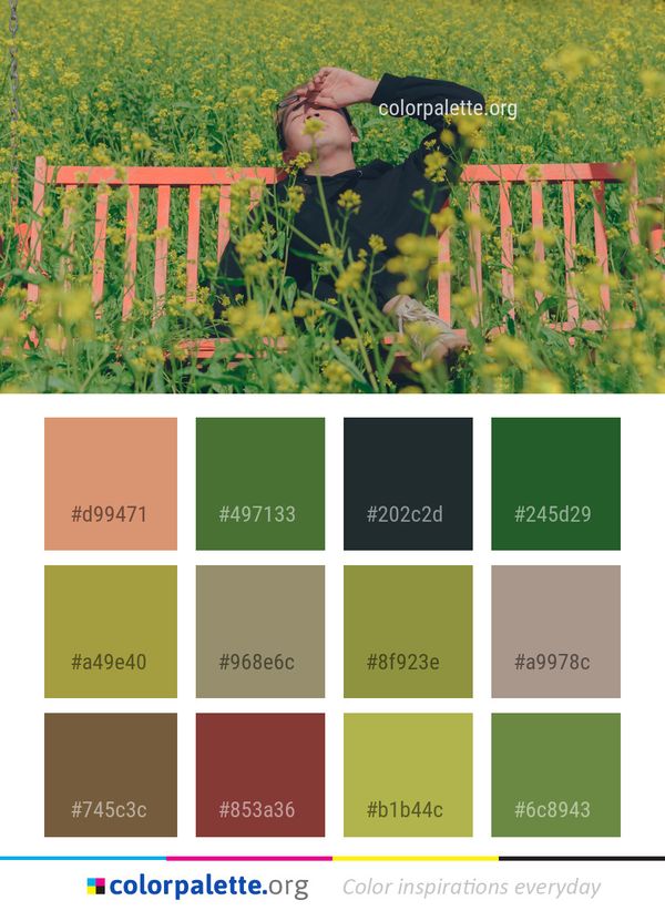 Green Nature Yellow Color Palette